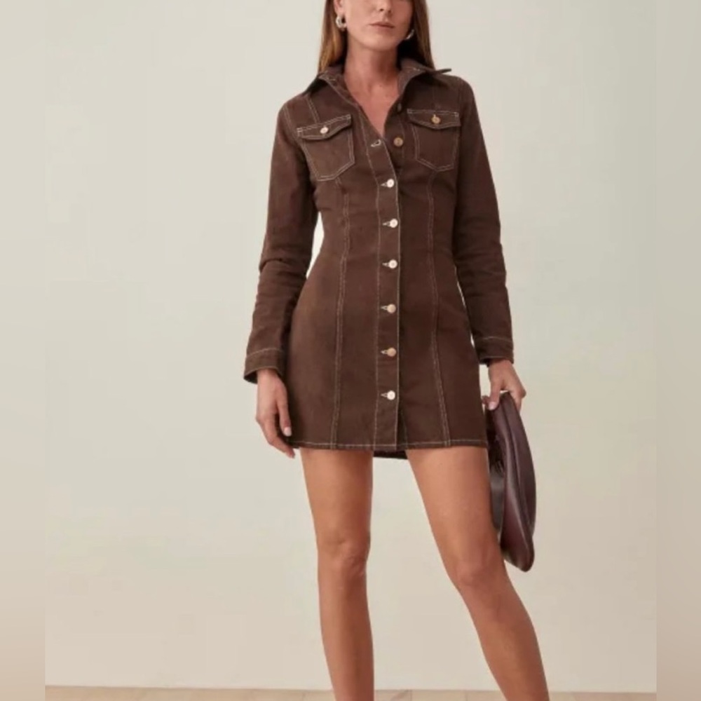 Reformation Newman Denim Dress